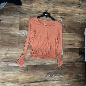 Orange long sleeve American eagle top never worn